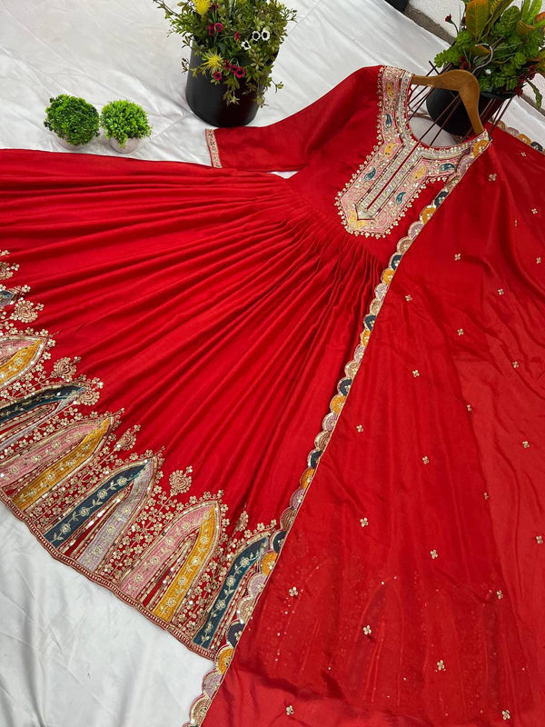 Premium Designer Party Wear Gown with Dupatta