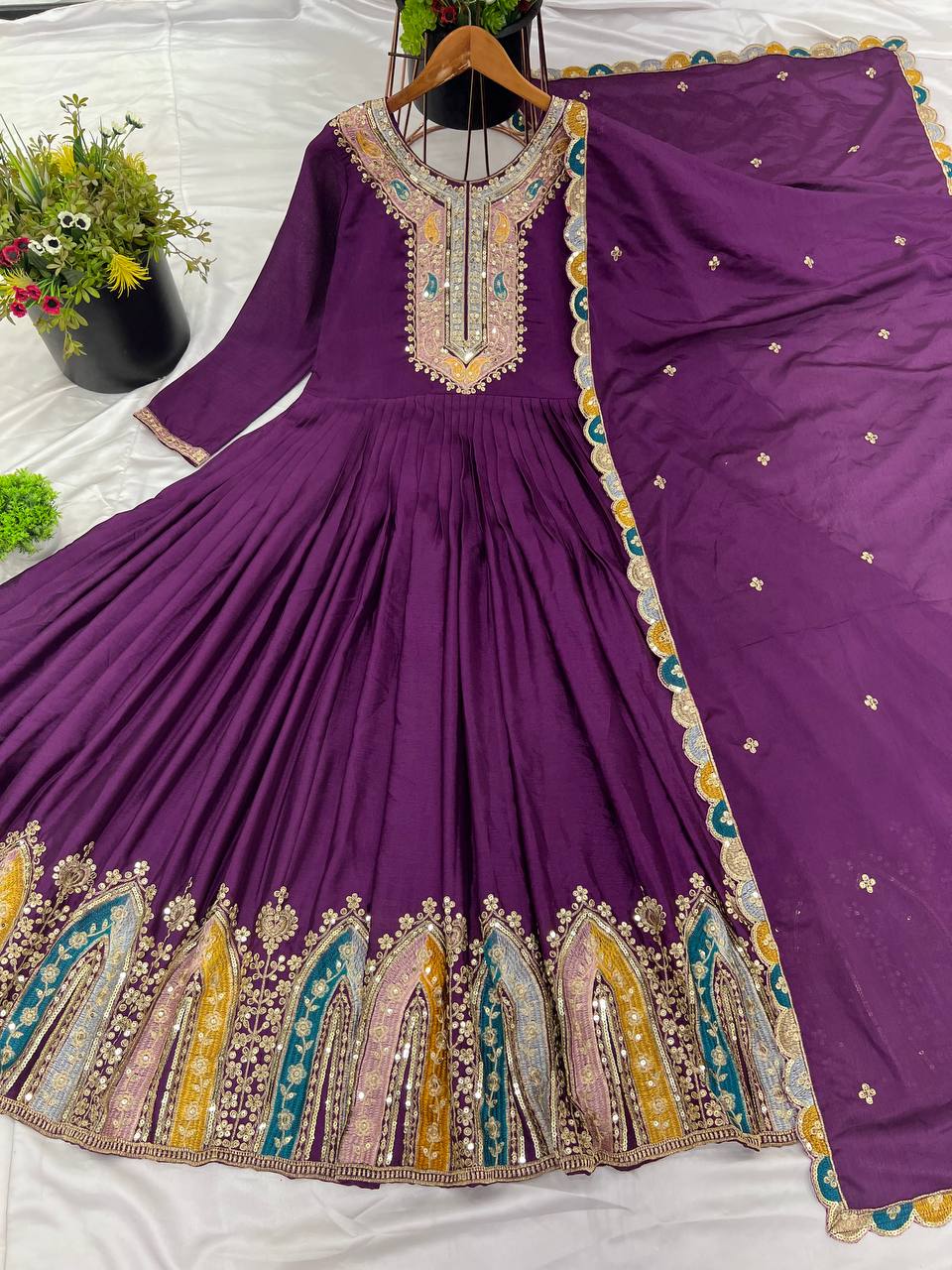 Premium Designer Party Wear Gown with Dupatta