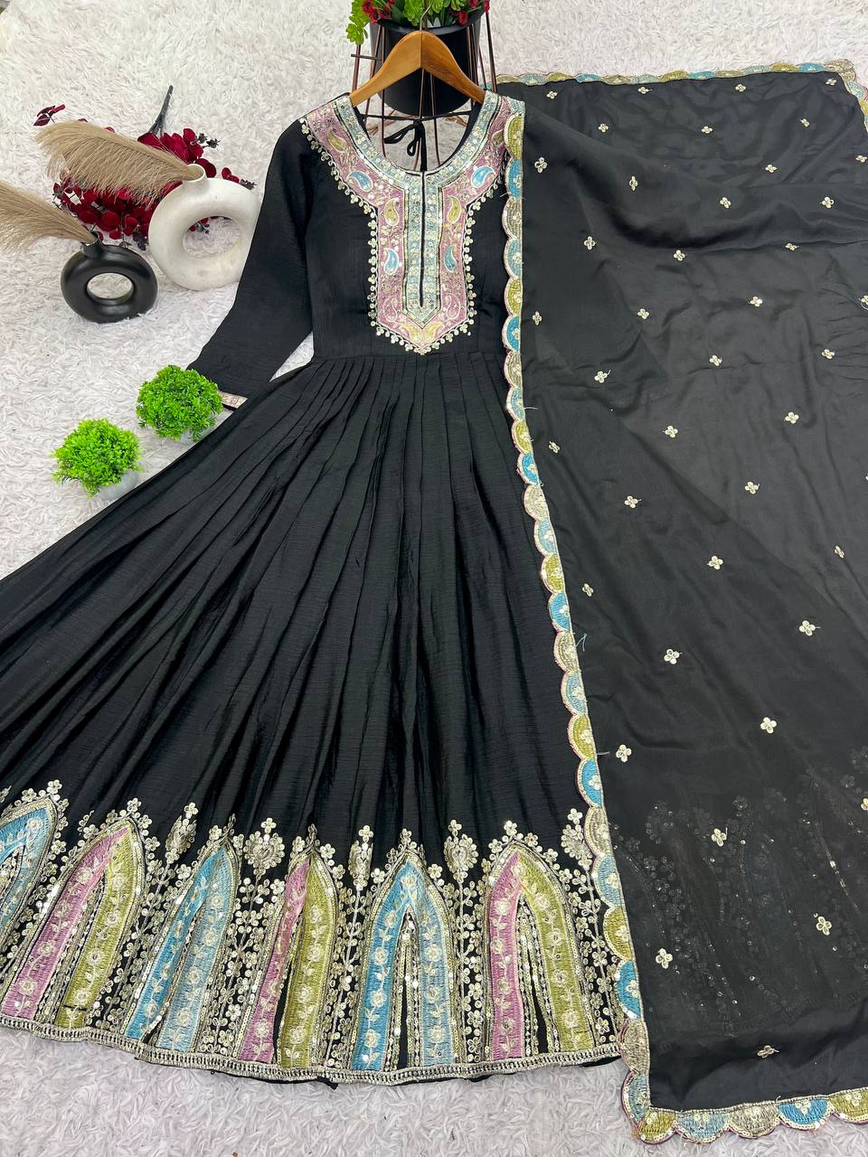Premium Designer Party Wear Gown with Dupatta