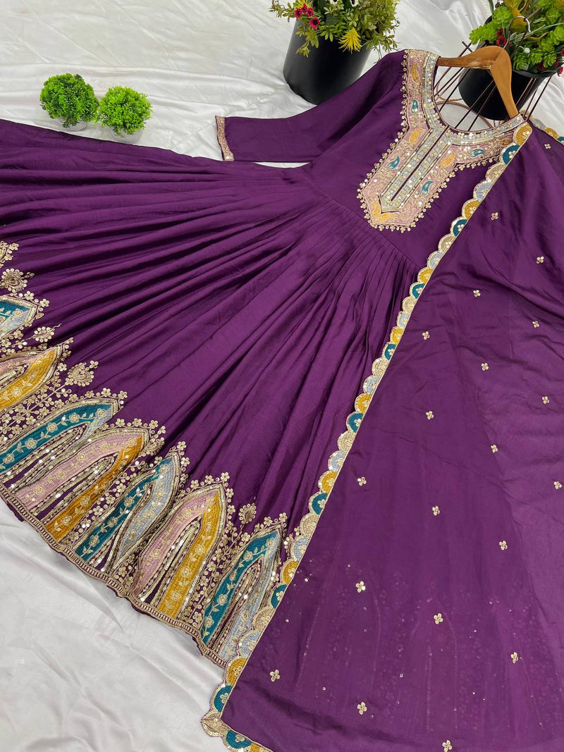 Premium Designer Party Wear Gown with Dupatta