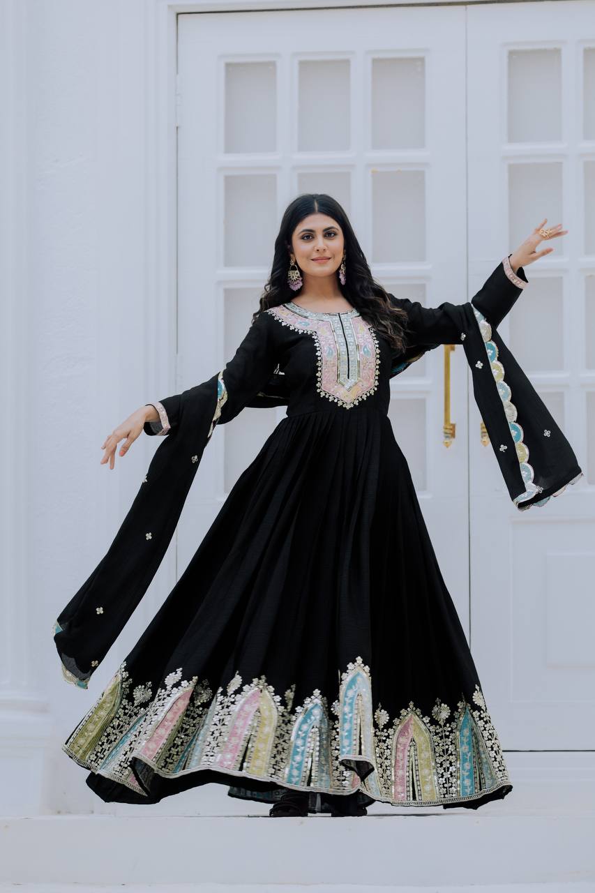 Premium Designer Party Wear Gown with Dupatta