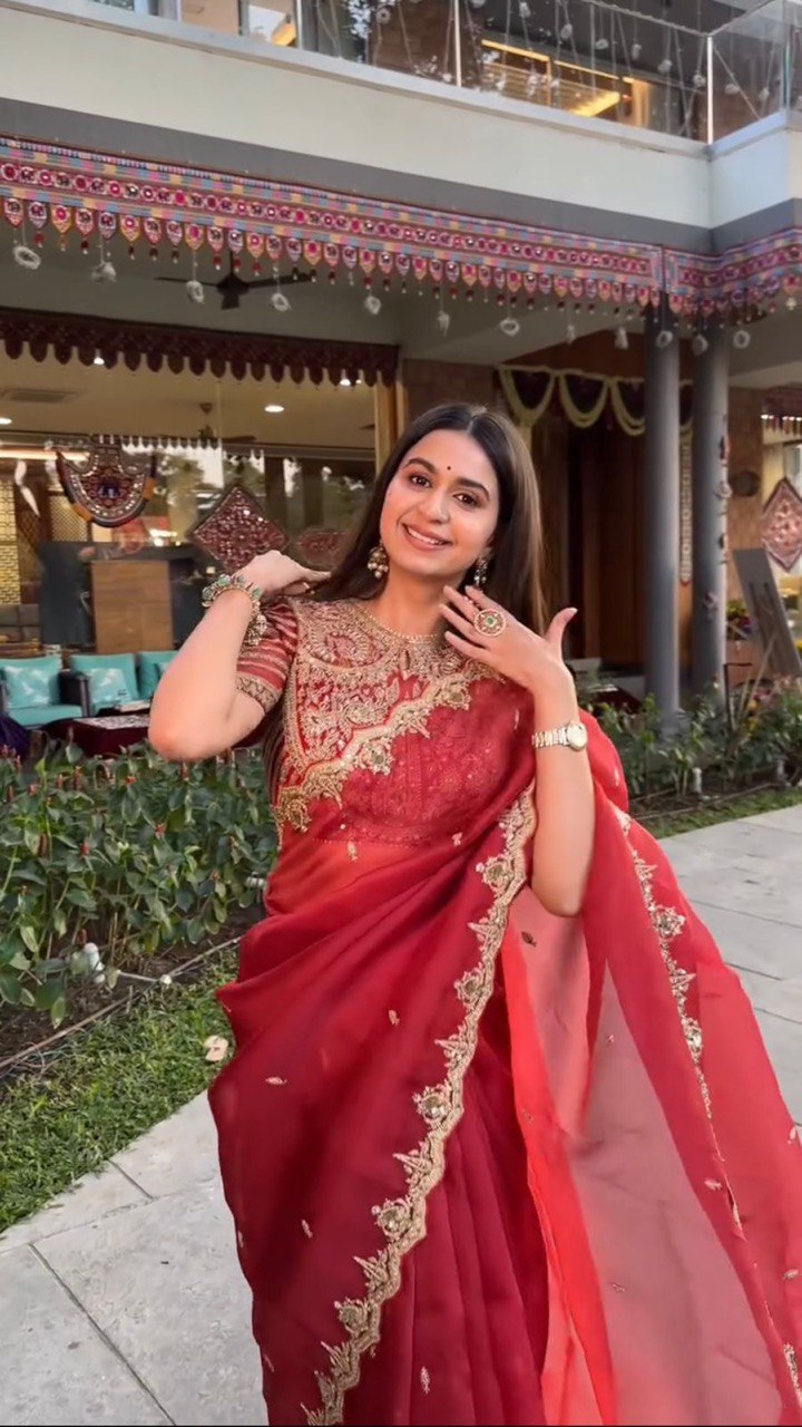 Designer Saree in Heavy Organza Silk