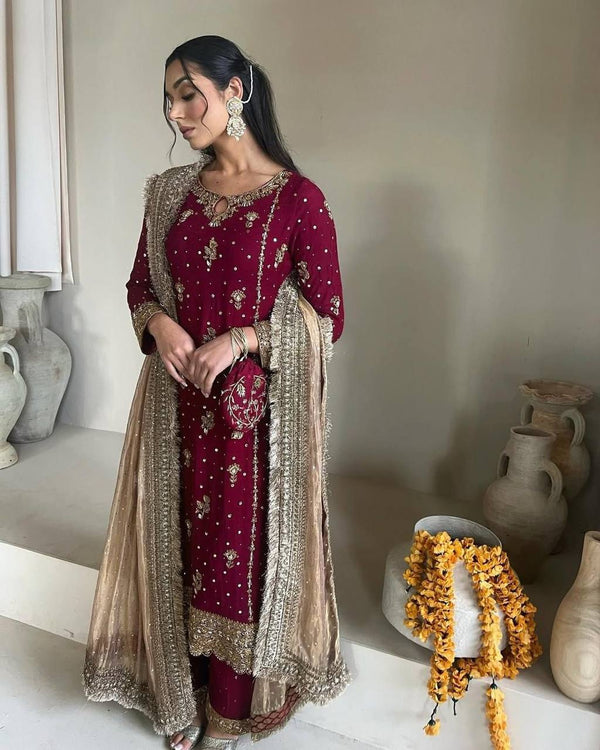 Desirable Fancy Faux Georgette Set