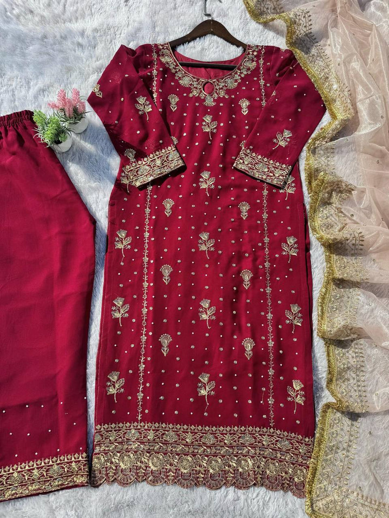 Desirable Fancy Faux Georgette Set