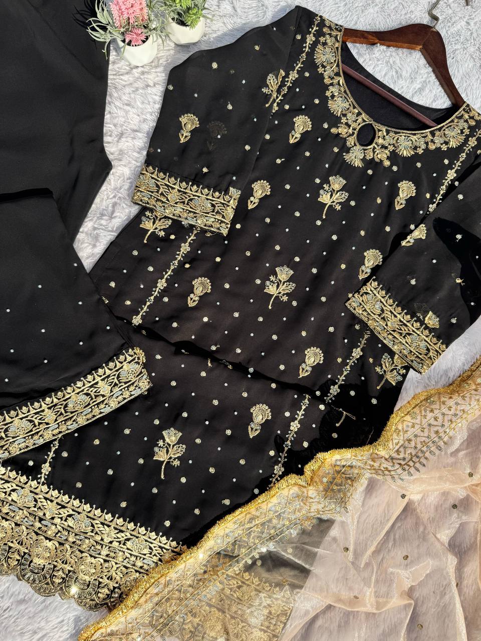 Desirable Fancy Faux Georgette Set