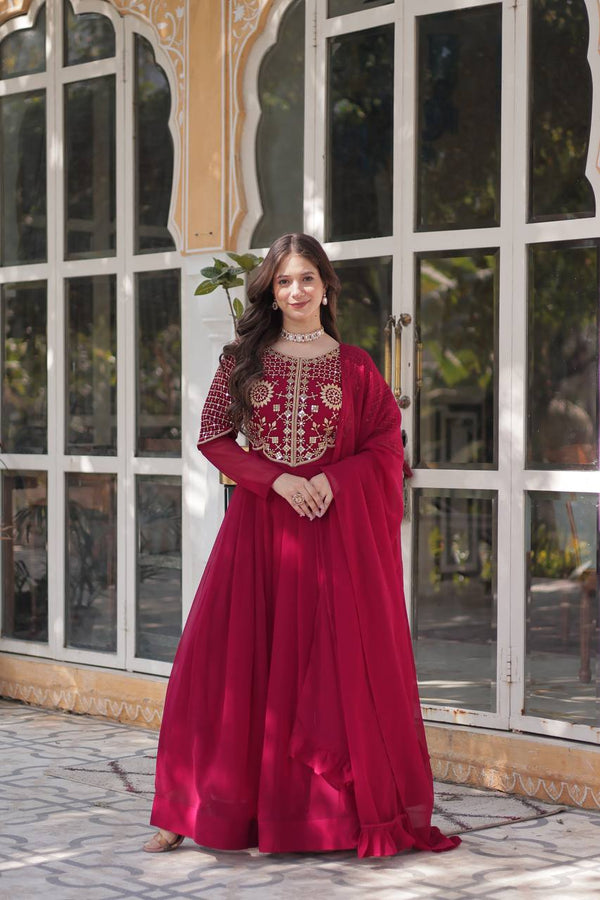 Premium Designer Readymade Gown with Dupatta Collection