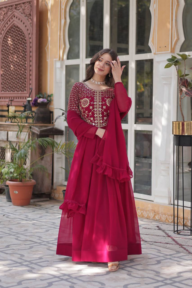 Premium Designer Readymade Gown with Dupatta Collection