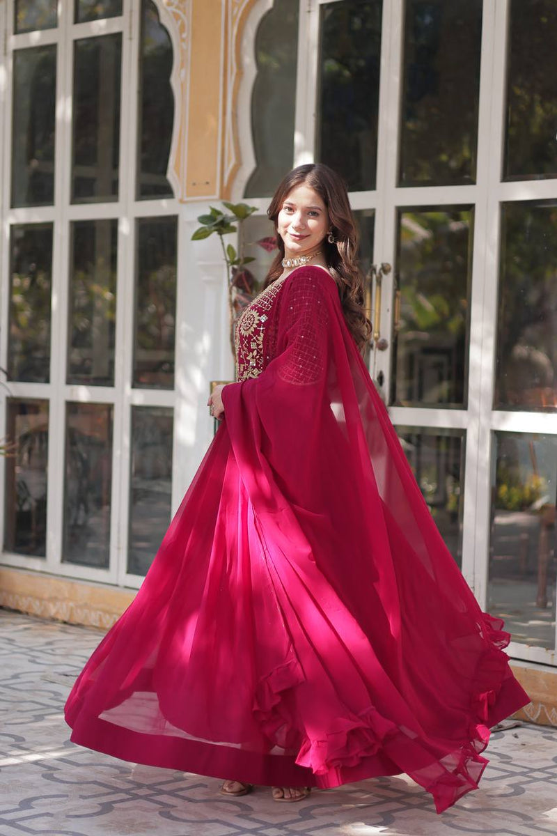 Premium Designer Readymade Gown with Dupatta Collection