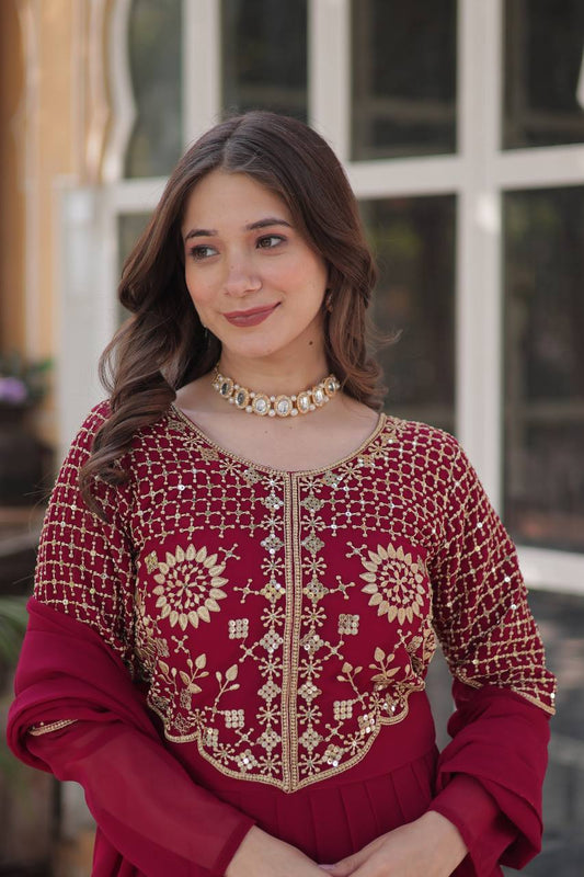 Premium Designer Readymade Gown with Dupatta Collection