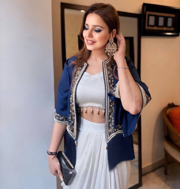 New 3-Piece Western Draped Dhoti Set with Koti