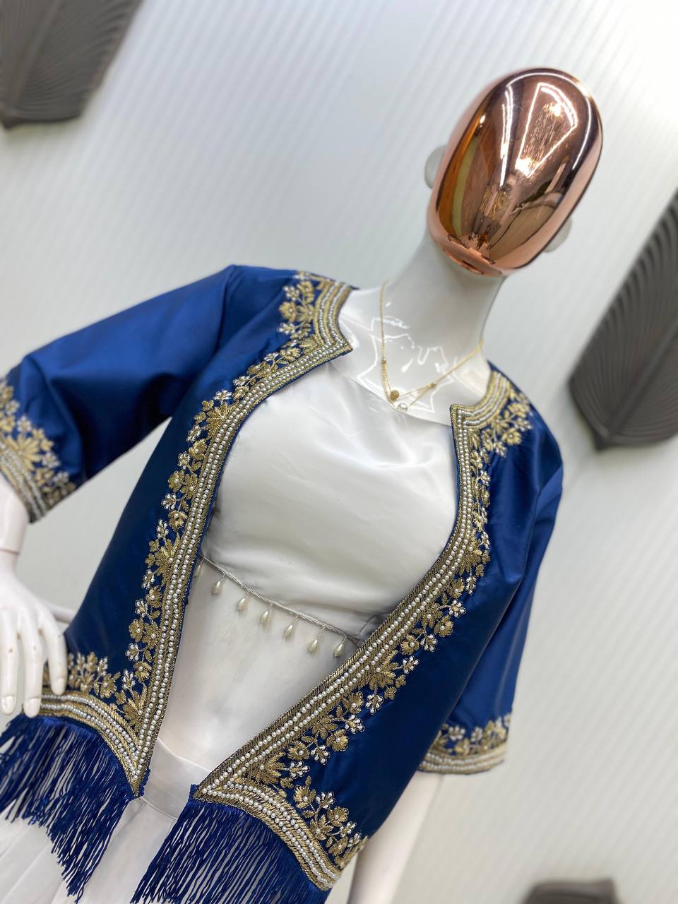 New 3-Piece Western Draped Dhoti Set with Koti