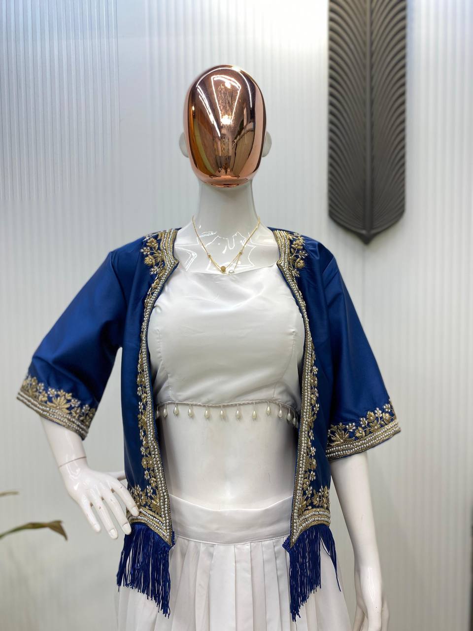 New 3-Piece Western Draped Dhoti Set with Koti