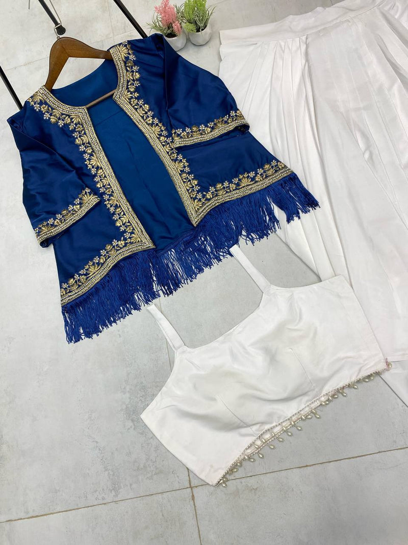 New 3-Piece Western Draped Dhoti Set with Koti