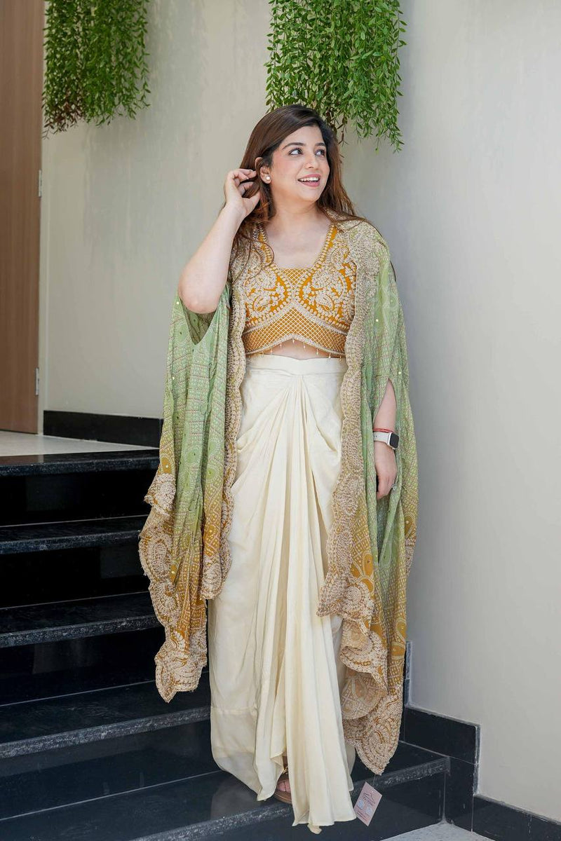 EXCLUSIVE THREE PIECE WESTERN OUTFIT FOR DESIGNER LOOK