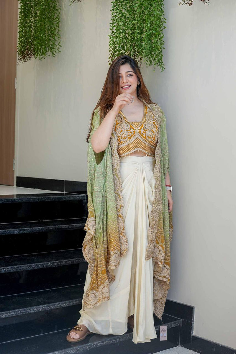 EXCLUSIVE THREE PIECE WESTERN OUTFIT FOR DESIGNER LOOK