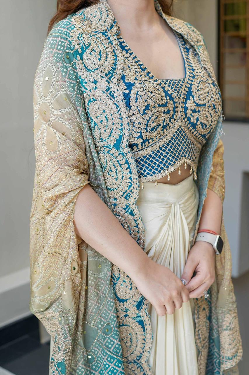 EXCLUSIVE THREE PIECE WESTERN OUTFIT FOR DESIGNER LOOK