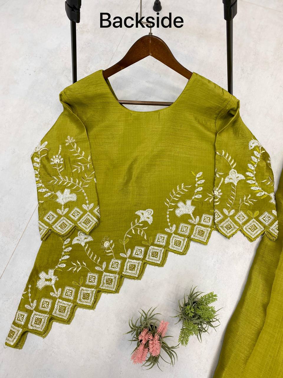 New Two-Piece Indo-Western Ready-to-Wear Draped Dhoti with Fancy Up-Down Top