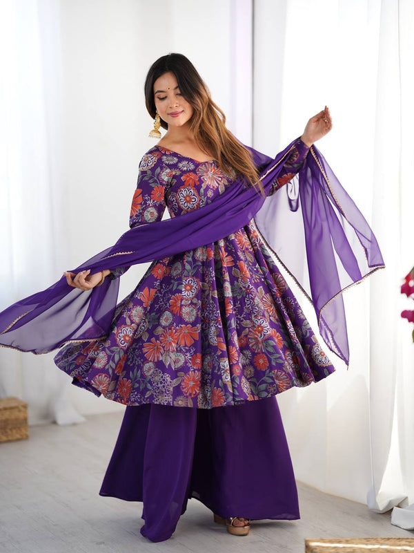 Pure Romansilk Chanderi Kediya Kurta Set