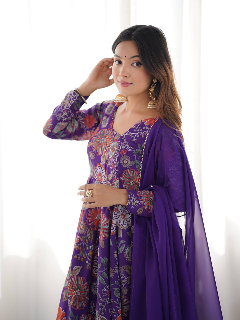 Pure Romansilk Chanderi Kediya Kurta Set