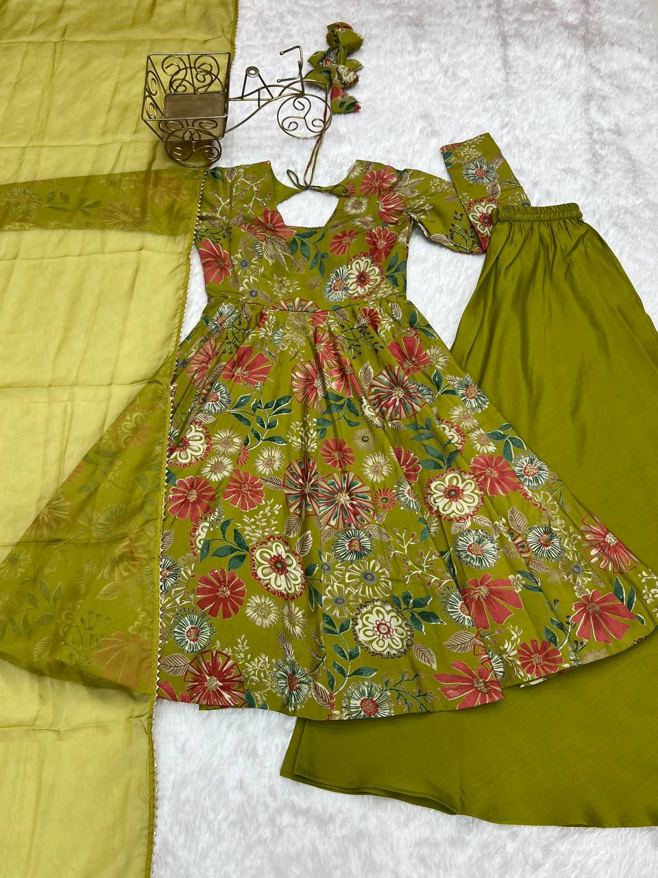 Pure Romansilk Chanderi Kediya Kurta Set