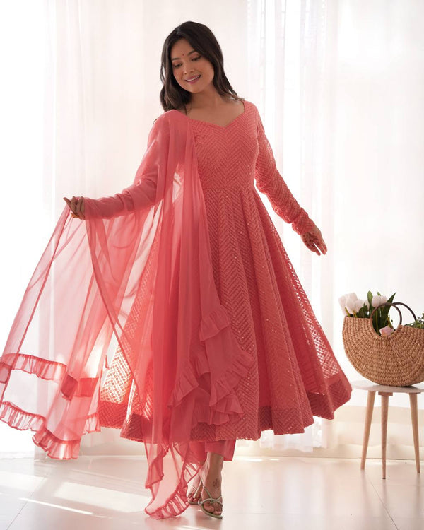 Royal Lucknowi Anarkali Suit Set