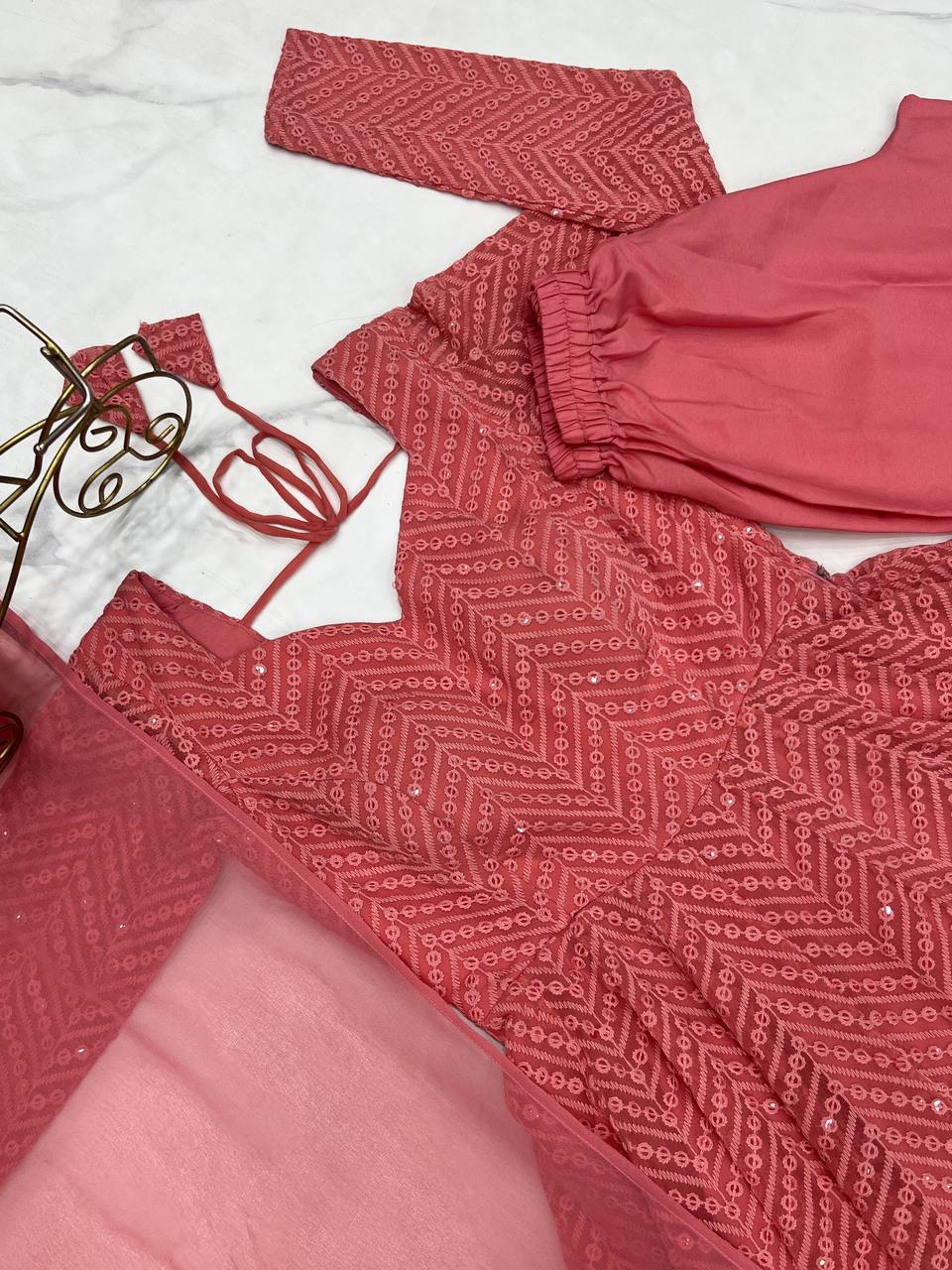 Royal Lucknowi Anarkali Suit Set