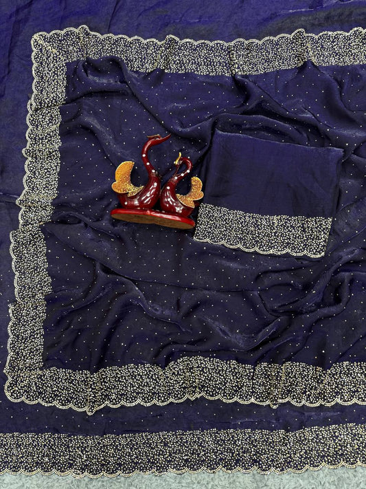 Trending Designer Diamond Work Saree Collection