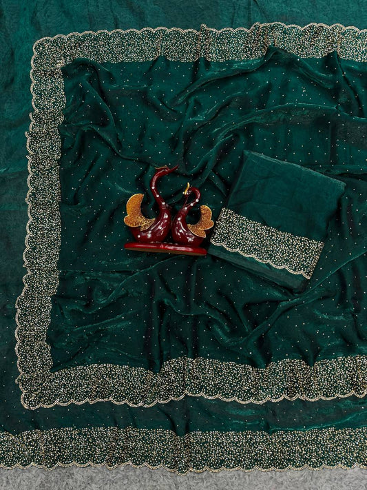 Trending Designer Diamond Work Saree Collection