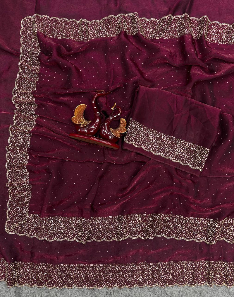 Trending Designer Diamond Work Saree Collection