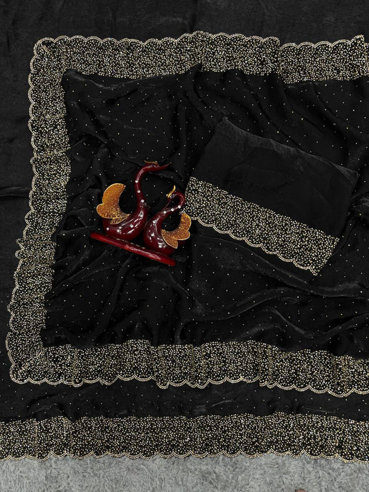 Trending Designer Diamond Work Saree Collection