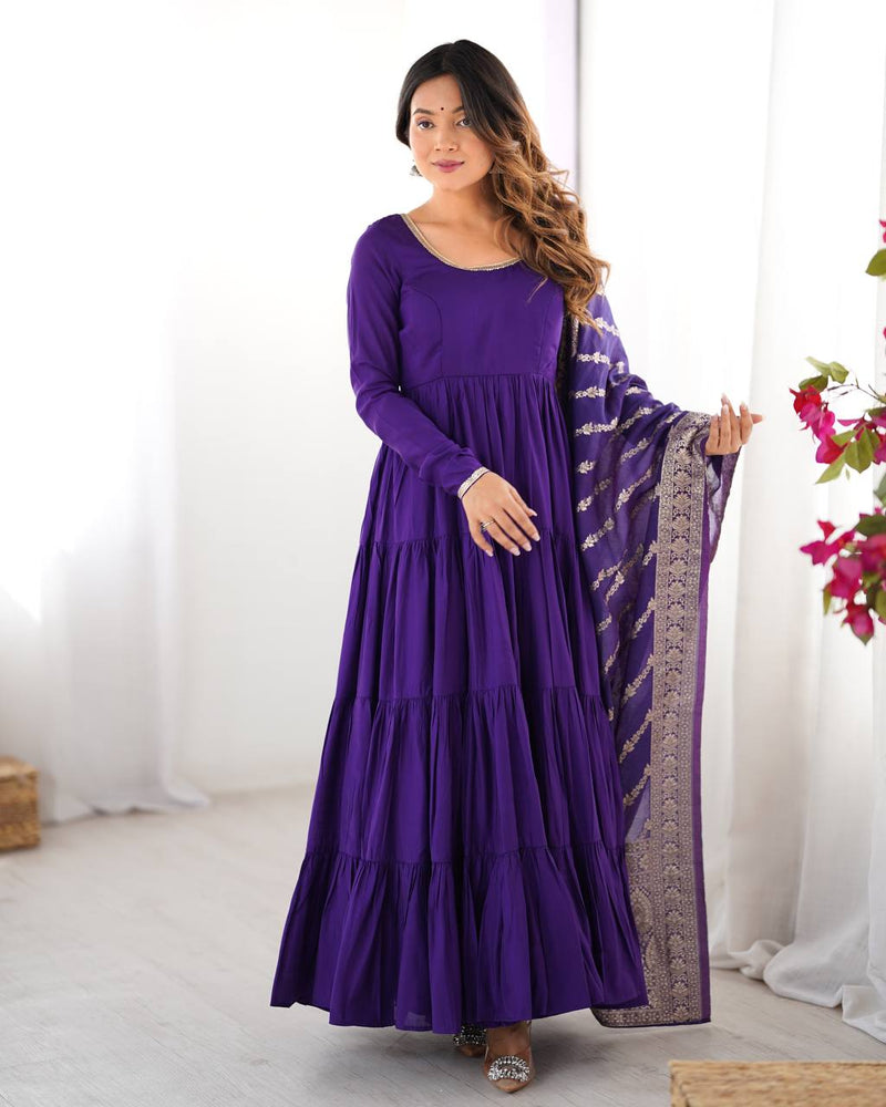 Premium Chanderi Anarkali Set