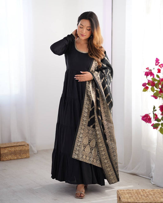 Premium Chanderi Anarkali Set