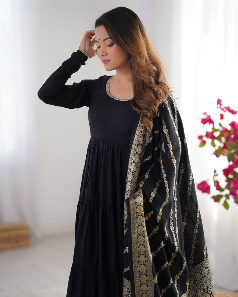 Premium Chanderi Anarkali Set