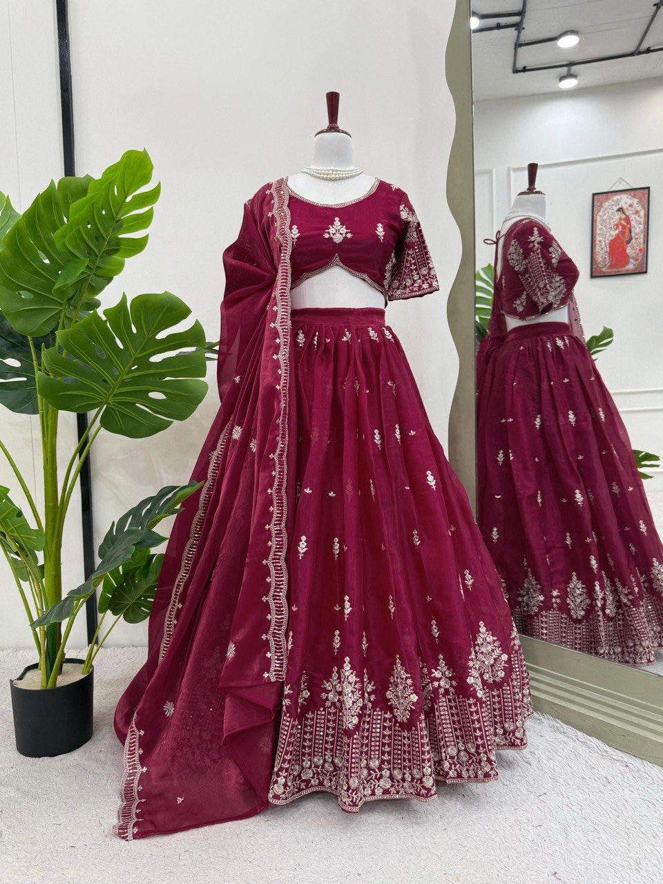Heavy Boutique Lehenga Set in Premium Jimi Choo Fabric