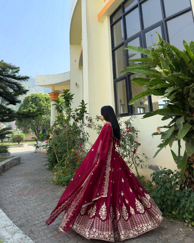 Heavy Boutique Lehenga Set in Premium Jimi Choo Fabric