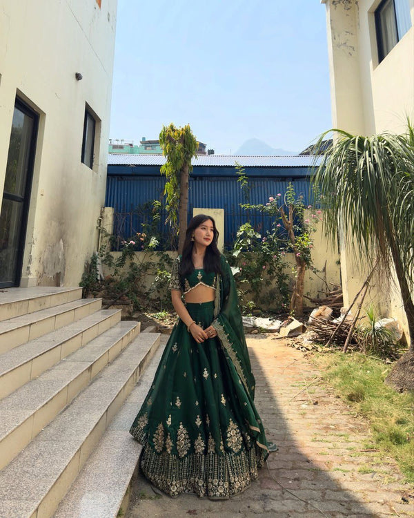 Heavy Boutique Lehenga Set in Premium Jimi Choo Fabric
