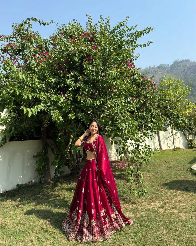 Heavy Boutique Lehenga Set in Premium Jimi Choo Fabric