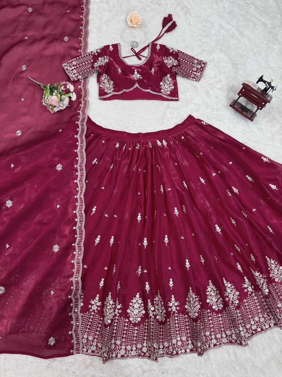 Heavy Boutique Lehenga Set in Premium Jimi Choo Fabric