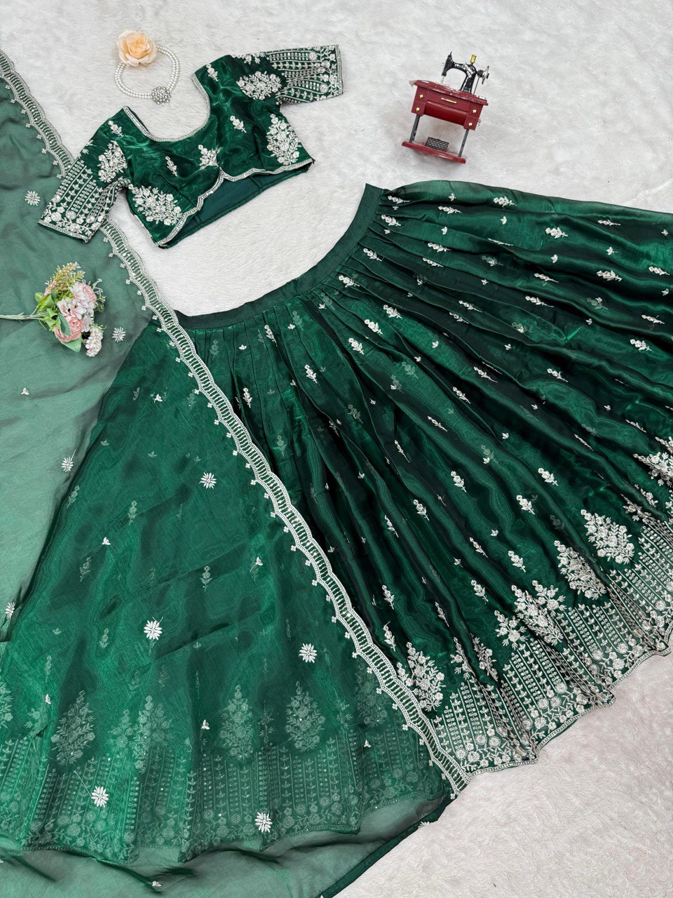 Heavy Boutique Lehenga Set in Premium Jimi Choo Fabric