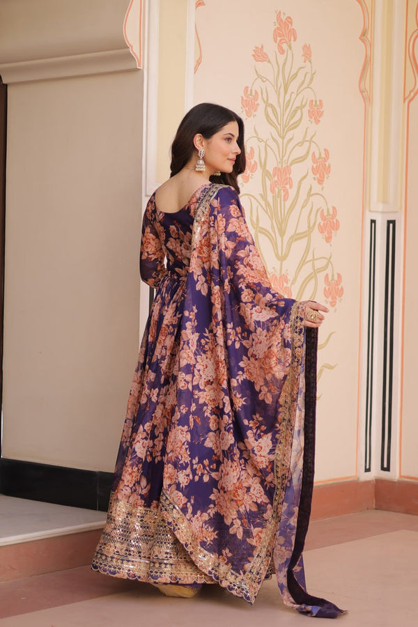 Premium Designer Readymade Gown with Dupatta