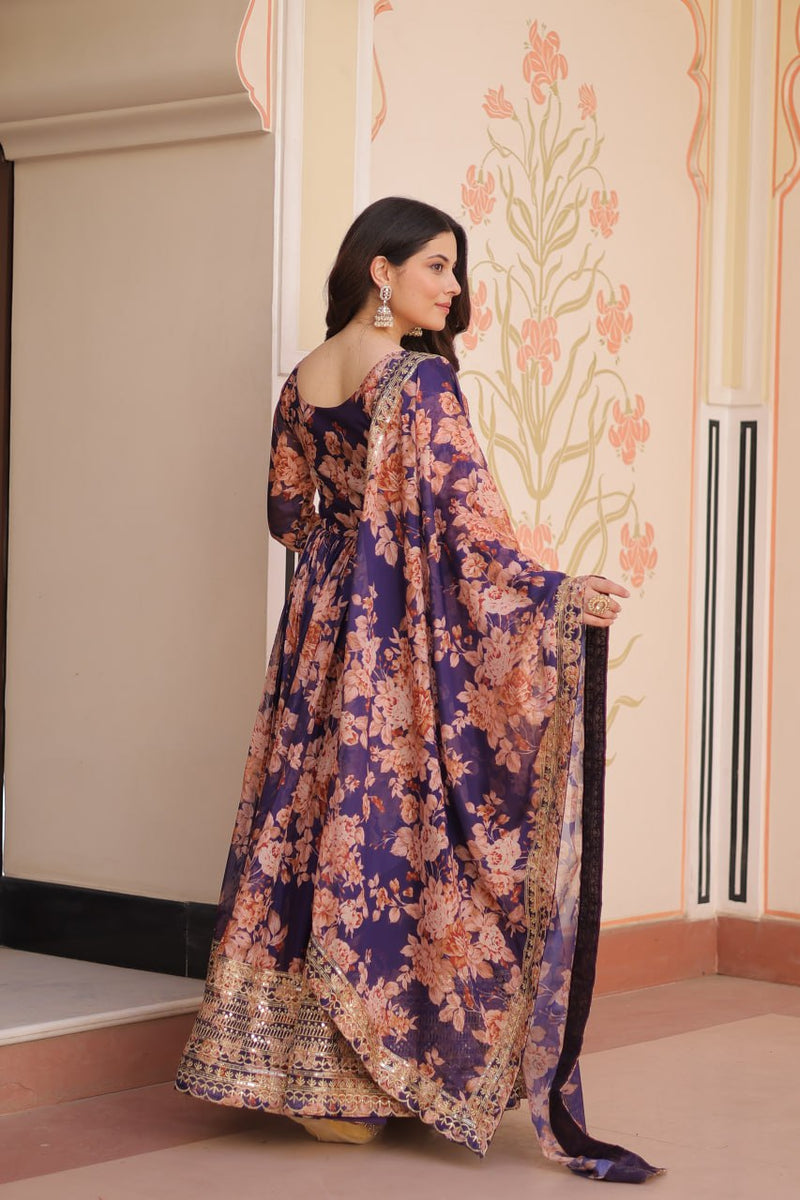 Premium Designer Readymade Gown with Dupatta
