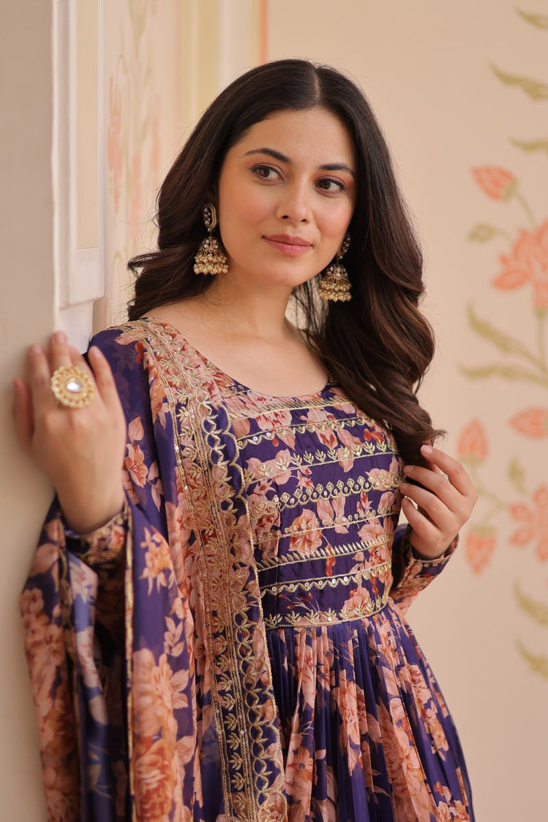 Premium Designer Readymade Gown with Dupatta