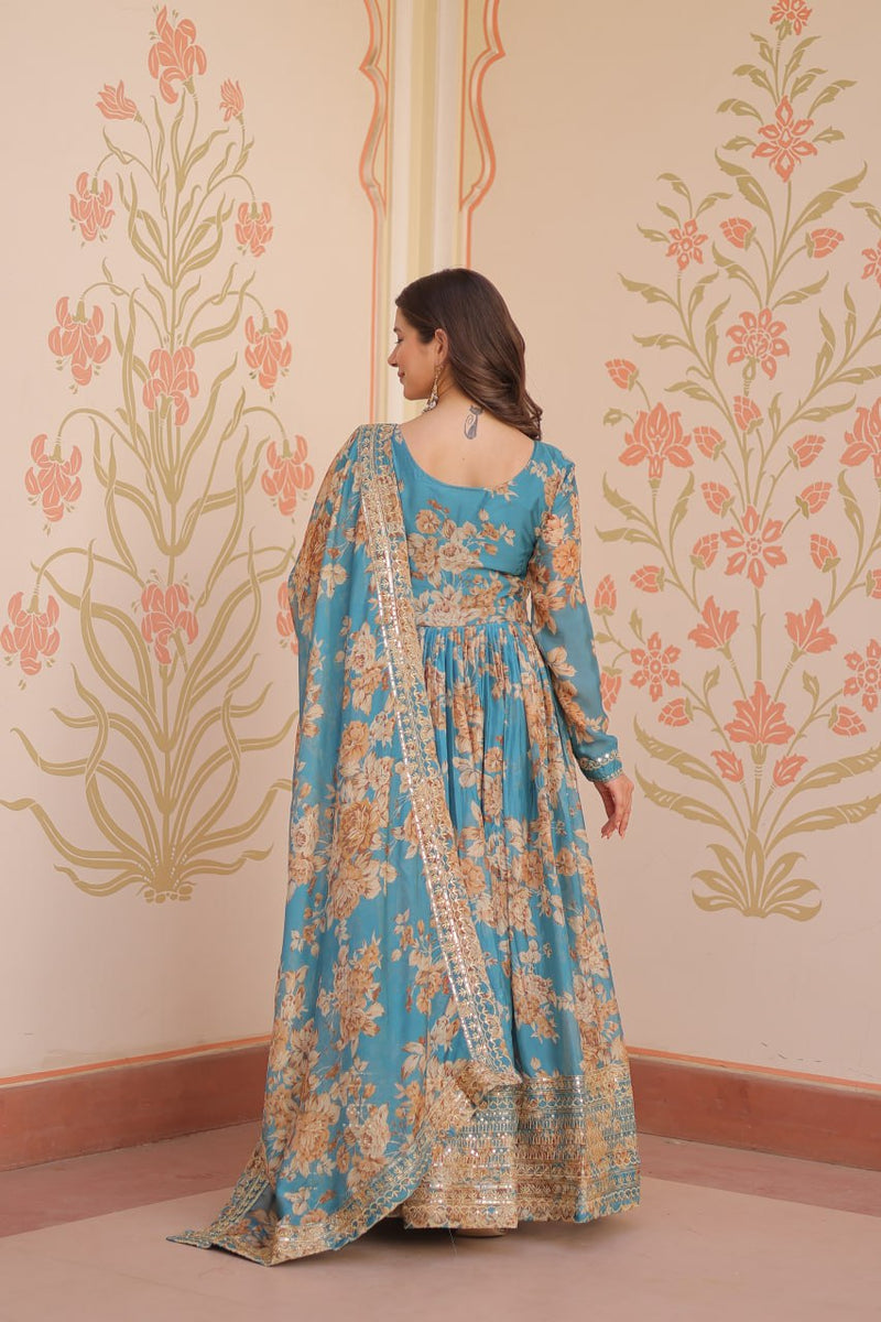 Premium Designer Readymade Gown with Dupatta