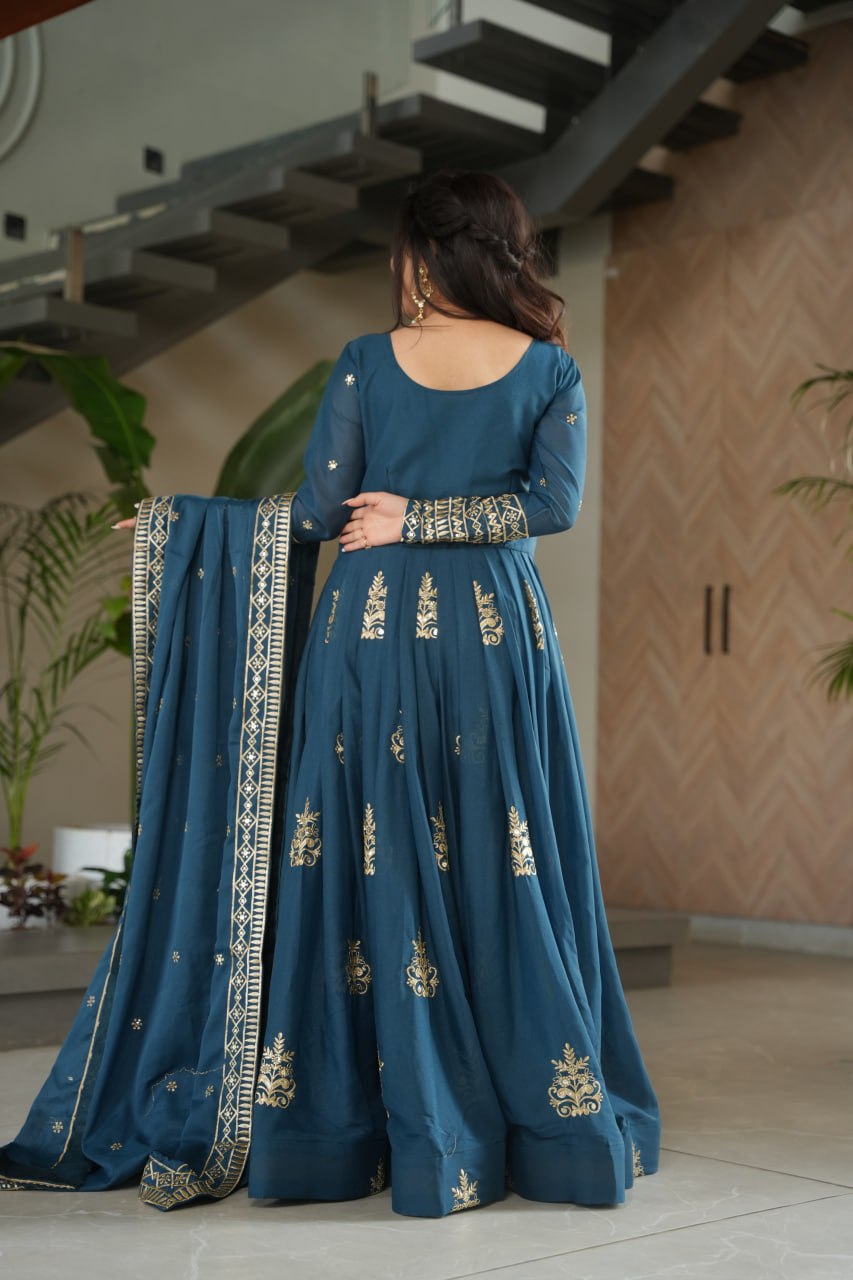 Premium Readymade Gown with Dupatta
