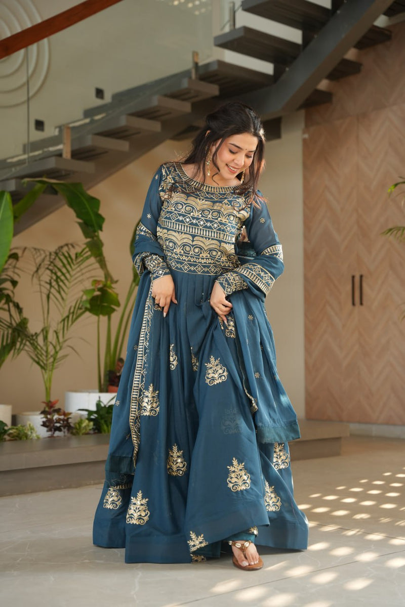 Premium Readymade Gown with Dupatta
