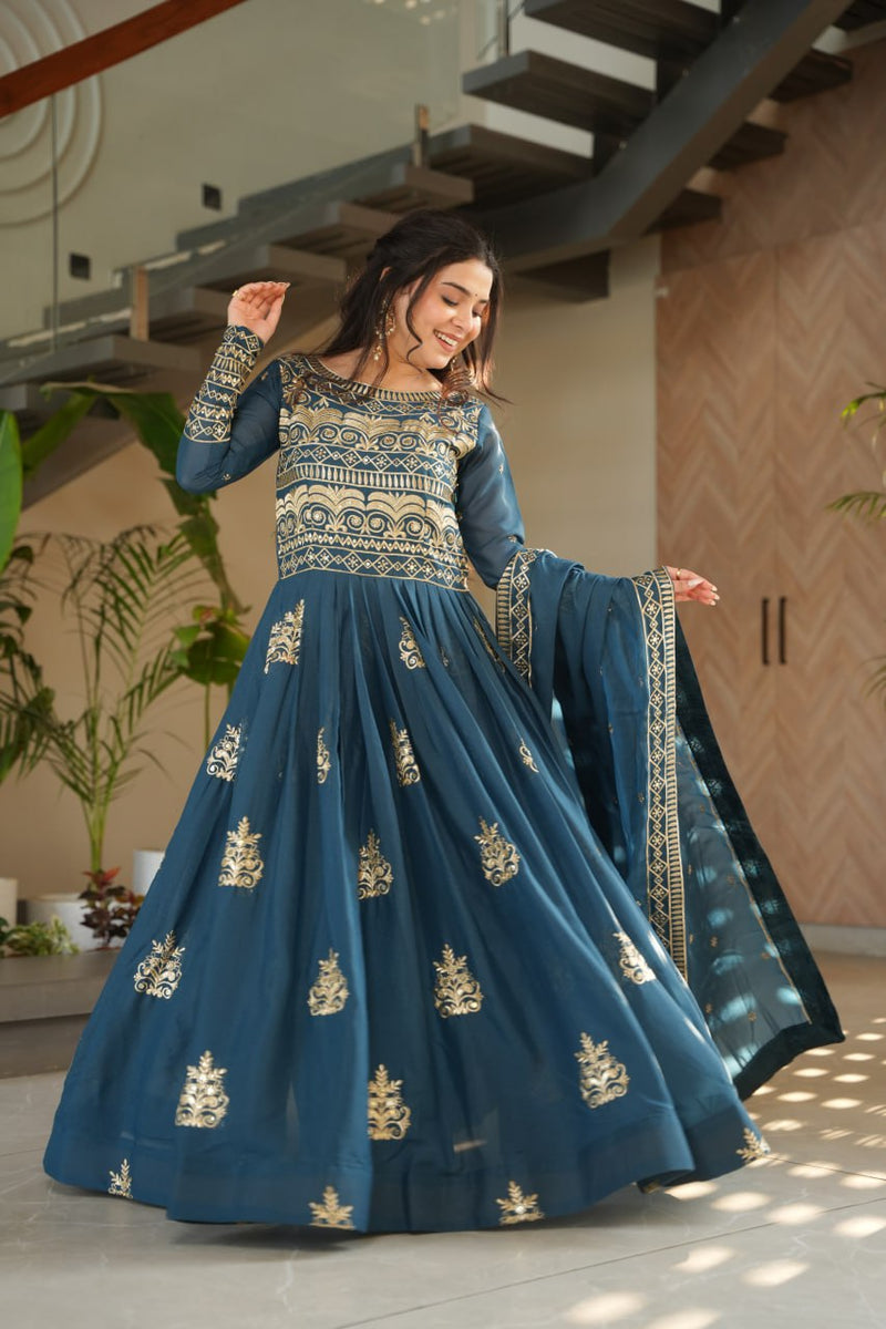 Premium Readymade Gown with Dupatta