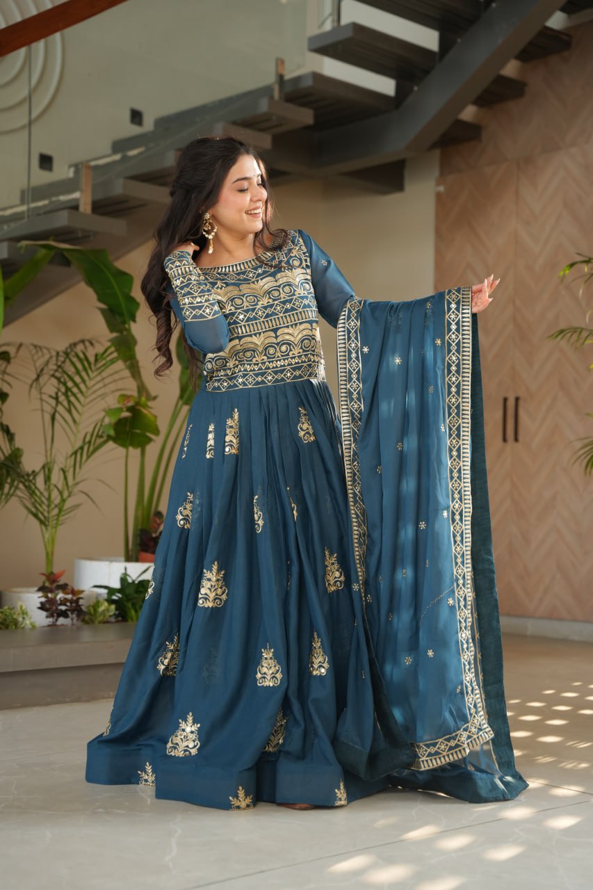 Premium Readymade Gown with Dupatta