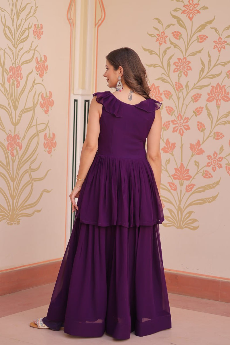 PREMIUM DESIGNER PEPLUM STYLE GOWN