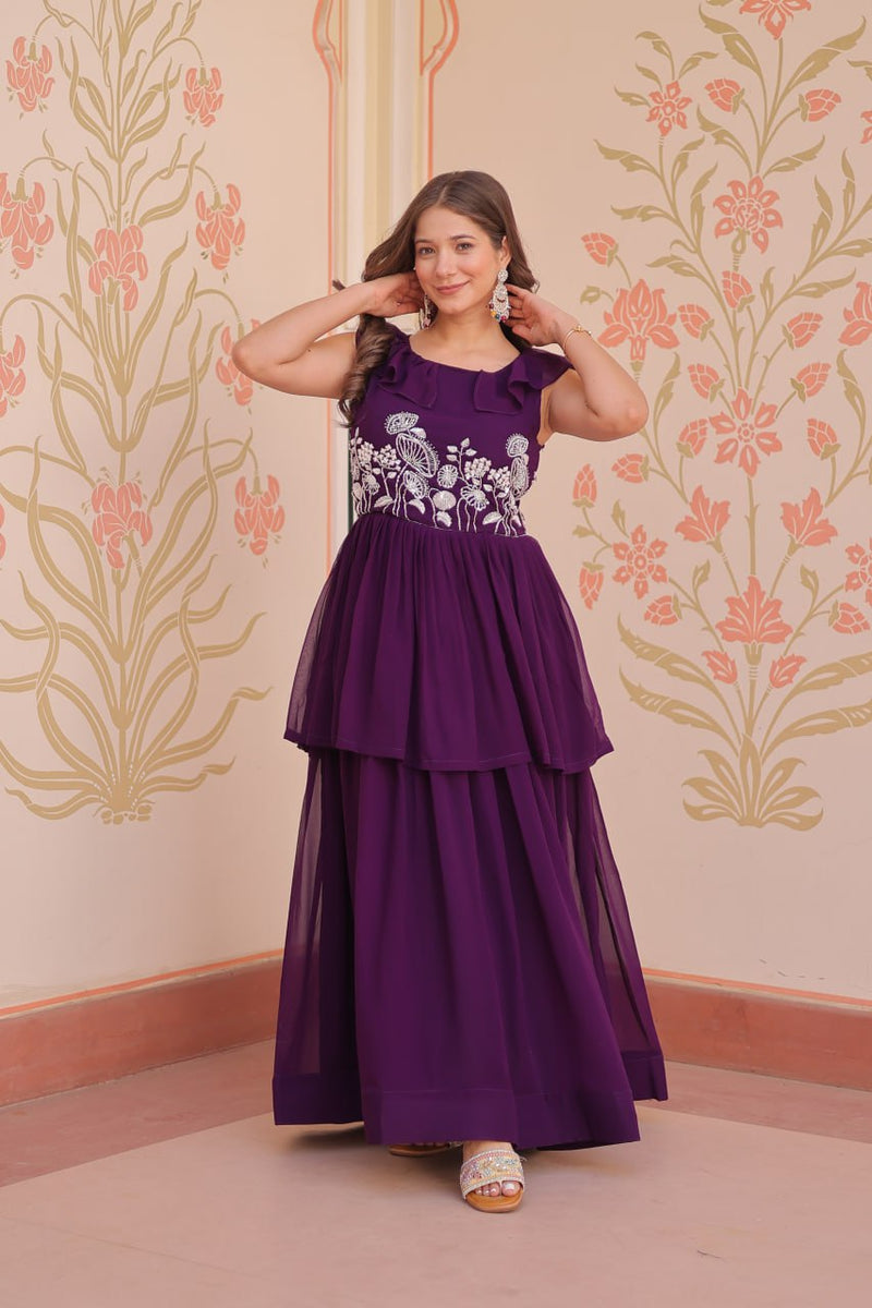 PREMIUM DESIGNER PEPLUM STYLE GOWN