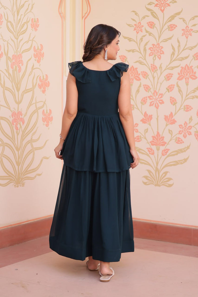 PREMIUM DESIGNER PEPLUM STYLE GOWN